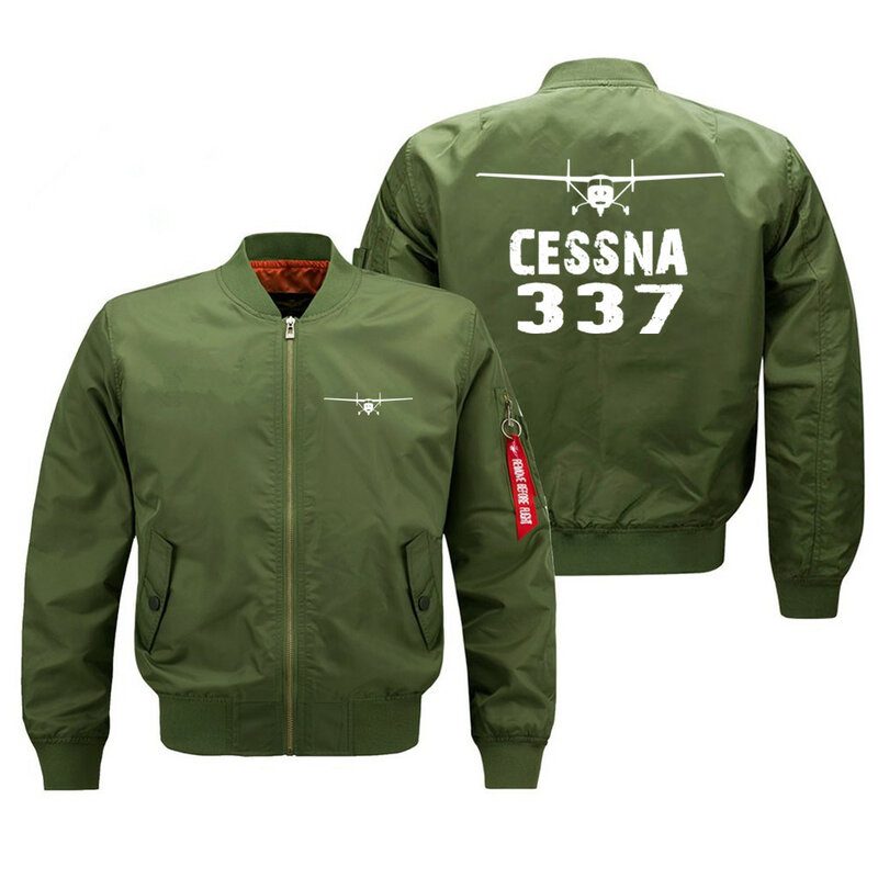 새로운 에비에이터 Cessna 337 조종사 Ma1 봄버 재킷 남성용, 용수철 가을 겨울 재킷 코트