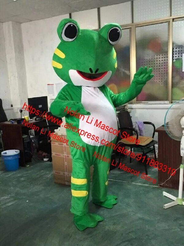 Costume de mascotte de grenouille, vente directe d'usine, ensemble de déguisement de dessin animé, fête Cosplay Halloween, cadeau d'anniversaire de noël 1174