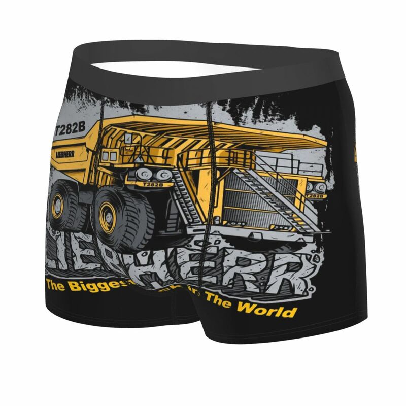 Ciężki sprzęt ciężarówka górnicza bokserki męskie bardzo oddychające kalesony pomysł na prezent z wydruk dobrej jakości spodenkami