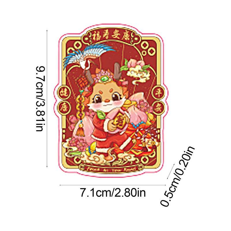 Dekorasi Tahun Baru Cina Dewa Kekayaan kulkas stiker magnetik kulkas magnet simbol kekayaan dekorasi kamar