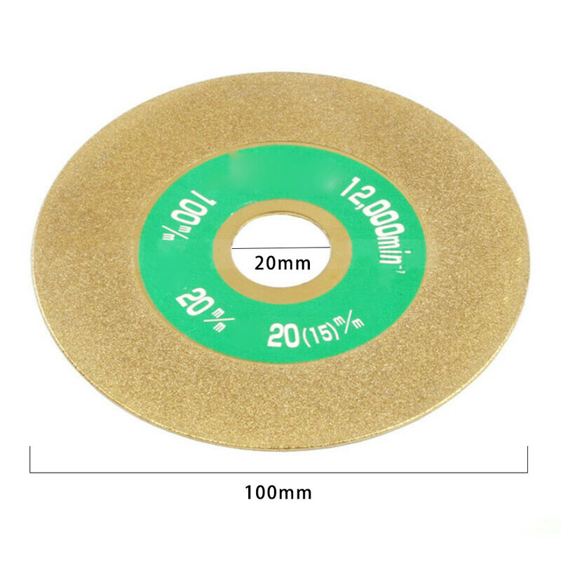 100mm Diamond Coated Flat Lap Wheel Lapidary Polishing Grinding Disc Gold For Carbide Stone Angle Grinder