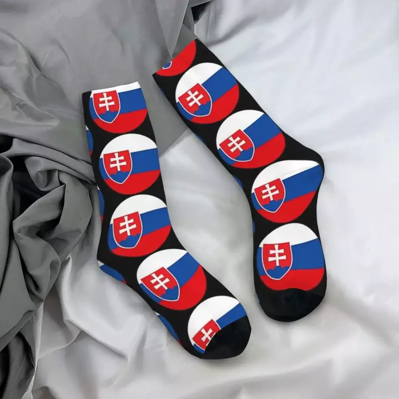 Носки с флагом Словакии, поглощающие пот чулки в стиле Харадзюку, всесезонные длинные носки, аксессуары для мужчин и женщин, подарок на день рождения