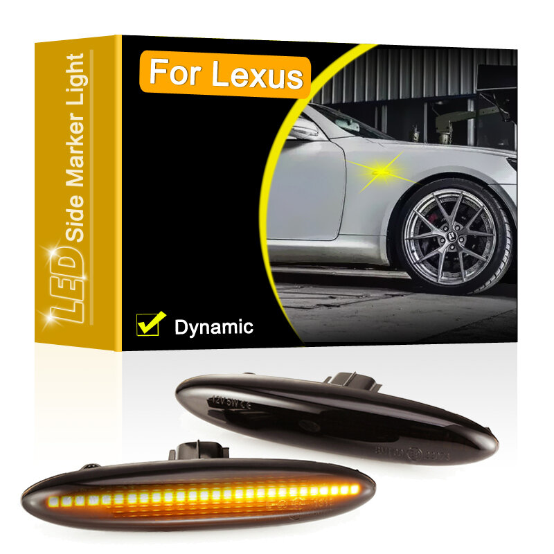 Fumado lente impermeável led lado fender marcador lâmpada fluindo luz de sinal de volta para lexus is250 is350 06-13 sc430 06-10 e350 06-09