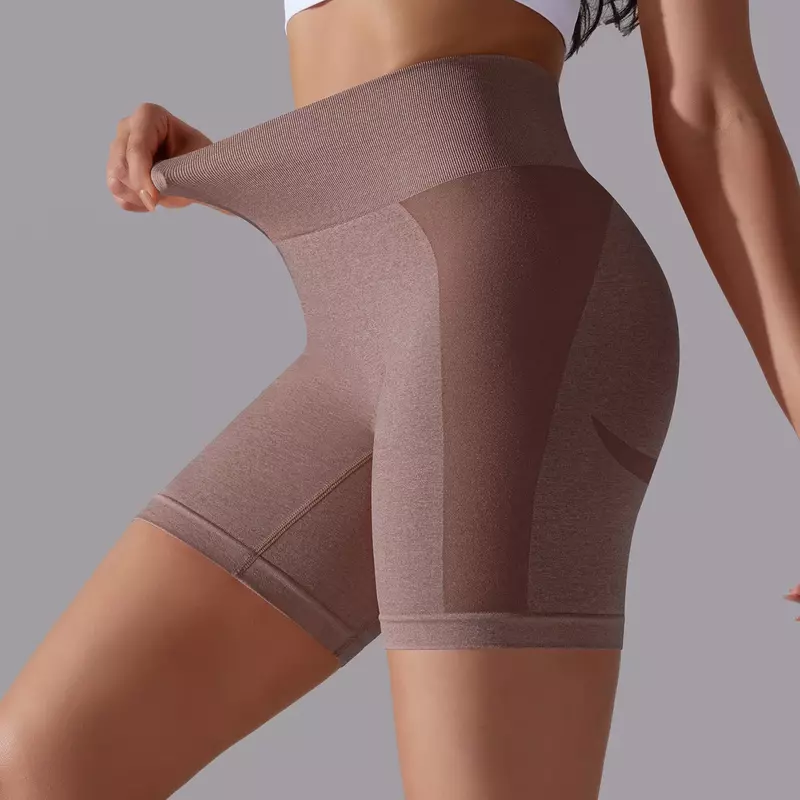 Nieuwe Solide Naadloze Sport Shorts Voor Vrouwen Hardlopen Gym Leggings Shorts Fitness Workout Panty Push Up Sport Yoga Korte Broek