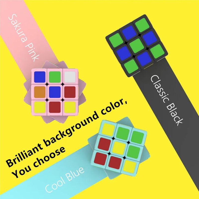 Cubelab 미니 매직 큐브, 초소형 3x3 전문 1 cm 스피드 큐브, 매직 큐브 퍼즐, 블루, 핑크, 블랙 장난감