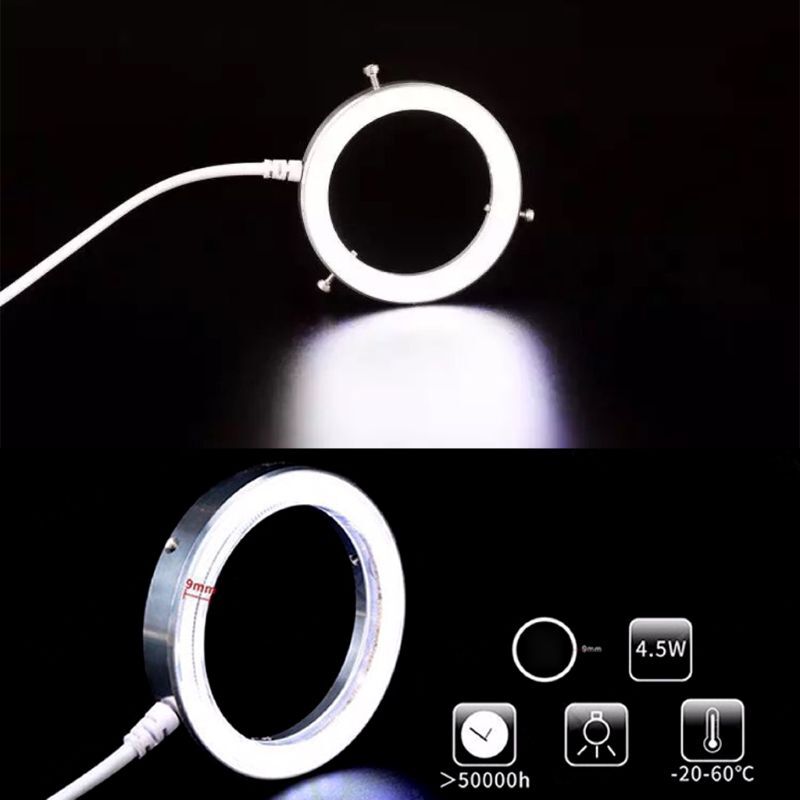 스테레오 줌 현미경 그림자 없는 램프 USB 플러그용 60 LED 조정 가능한 링 라이트