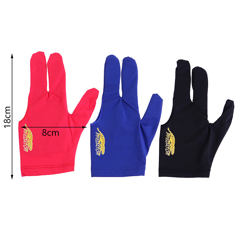 1 PCS High Quality Snooker Billiard Cue Glove Pool Left Hand Open Three Finger Accessory Fitness Accessories for Men and Women