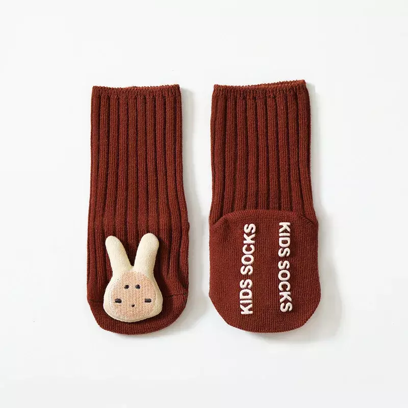 Four Seasons Wearable Cartoon Silicone Slip Resistant Baby Socks Children Anti-Skid Floor Stocking 0-5Y Girl Boy Cute Unisex