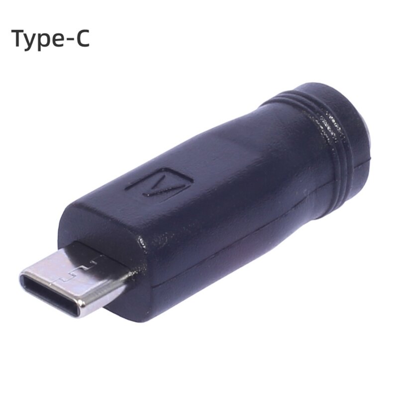 ADWE DC5521 Adaptador alimentação Tipo-C/Mini USB/Mirco USB Conector carregamento Carga segura