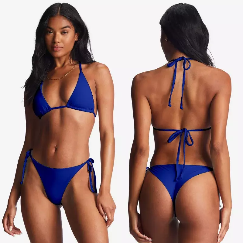 European and American bikini thick sexy lace-up swimsuit swimsuit