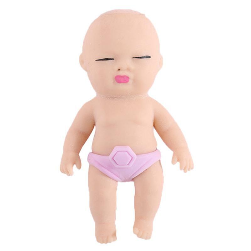 Boneka stres Remas realistis lembut seperti hidup boneka bayi hadiah lucu untuk Teman mainan naik lambat mainan simulasi De-Compression