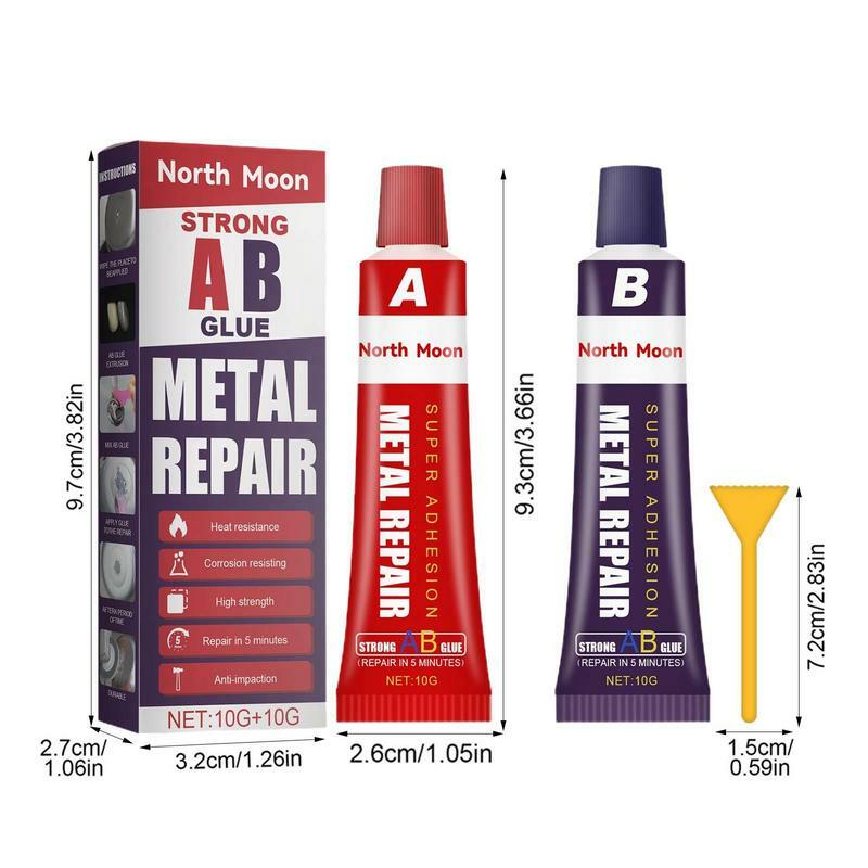 Metal Iron Repair Paste Set, cola de metal, estanho Soldagem Paste, resistência térmica, solda fria Metal AB Fundição Agente Adesivo, PVC Madeira