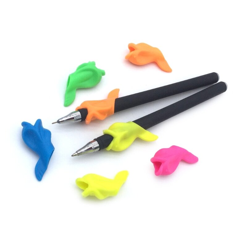 2023 baru 10 buah pegangan pensil untuk anak-anak pegangan pensil silikon tulisan tangan alat bantu tulis koreksi postur kebutuhan khusus