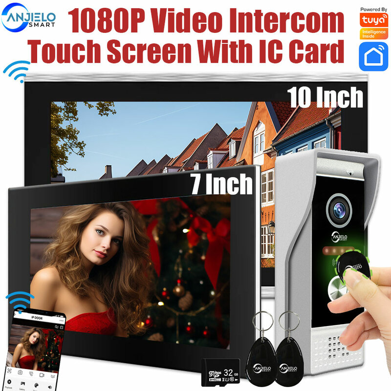 1080p 10Inch Wifi Video Deurbel Intercom Tuya Smart Home Draadloze Deurtelefoon Rfid Toegangscontrole Systeem Voor Villa Appartement