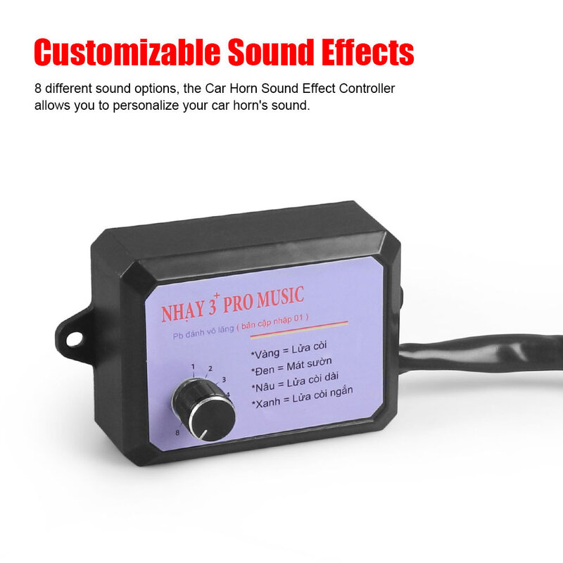 ​Nhay 3+ Pro Music Rapid Horn Relay 12-24V（8Tones ) For Motorcycle Car Marine Boat Truck All Vehicle is Compatible