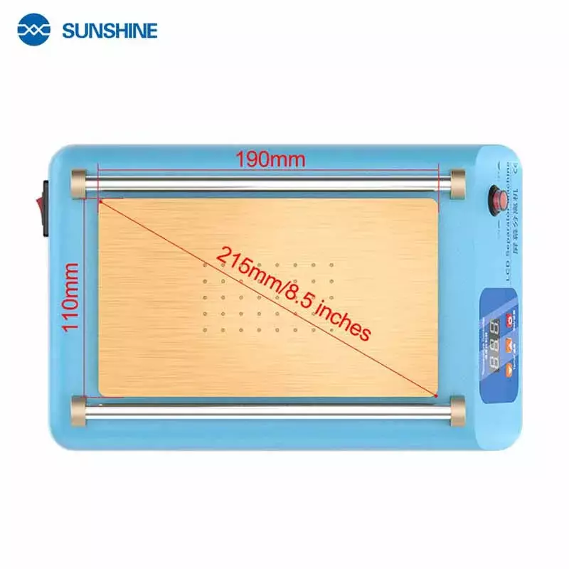 SUNSHINE-LCD Máquina separadora de tela, temperatura ajustada, 50 a 130 ° C, tela sensível ao toque, reparo, telefone, SS-918L