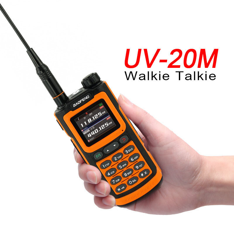 BF-UV20 BAOFENG Portable Two Way Radios UV-20 Handheld Walkie Talkie New Upgradation Tri-Band Long Range Support TYPE-C Charging