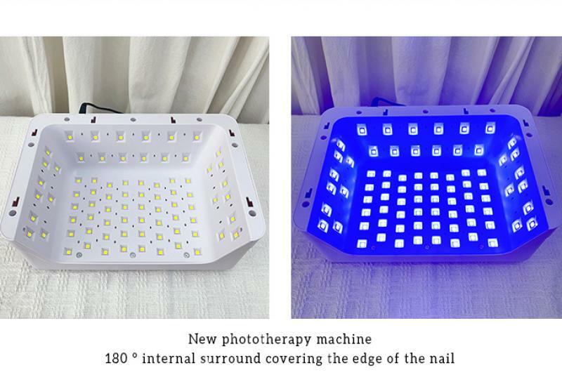 UV LED 핸드 베개 램프 기계 착용 네일 아트 특수 네일 램프, 고출력 빠른 건조 네일 광택제 베이킹 램프, 96W