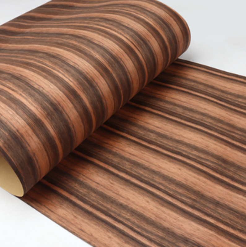 L:2.5meters Width:580mm T:0.25mm Natural Ebony Splicing Wood Veneer Kraft Paper Process Wood Veneer Sheets Near Me