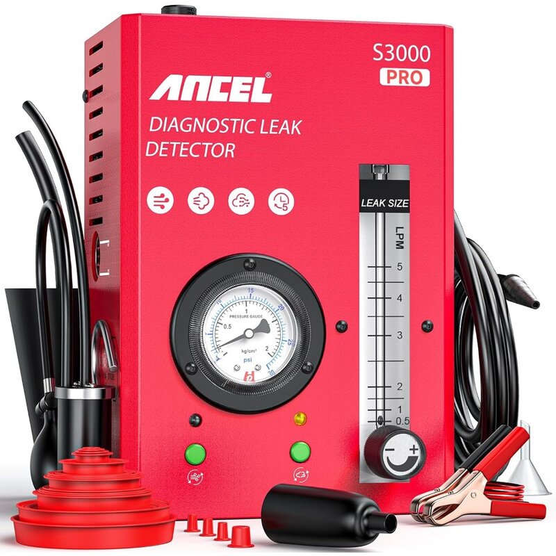 NEW-ANCEL S3000 PRO Automotive Smoke Machine. Professional Vehicle Leak Diagnostic Detector Tools Kit