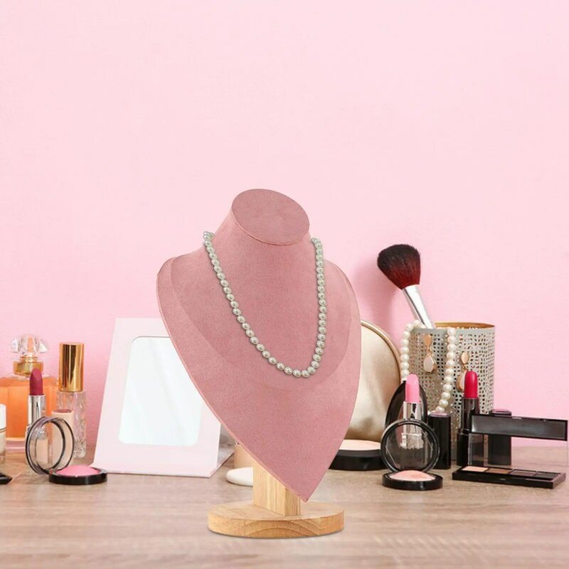 Busto de Maniquí de exhibición de joyería, soporte de exhibición de collar, estante de almacenamiento independiente, busto de exhibición de collar para encimeras