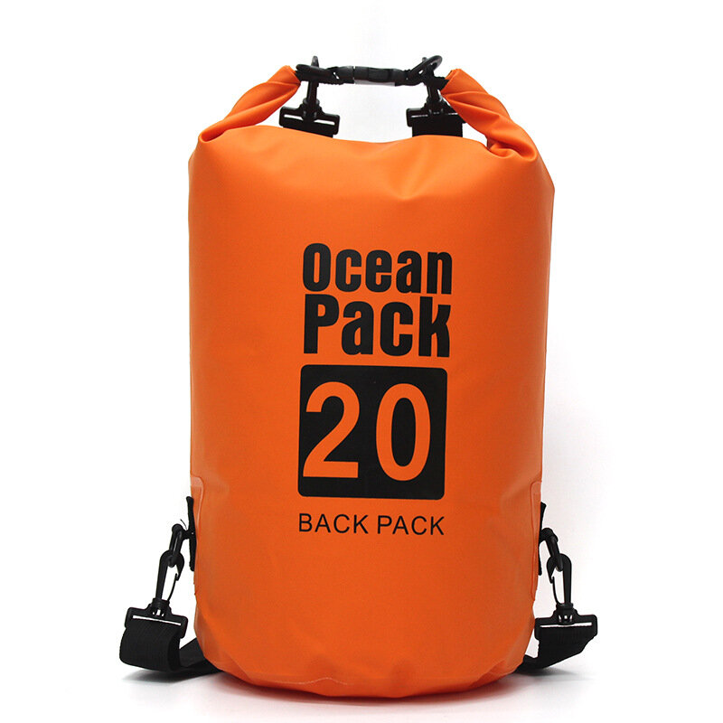 กันน้ำ PVC กระเป๋าดำน้ำกลางแจ้งพับเก็บได้ผู้ชายผู้หญิงว่ายน้ำชายหาดกระเป๋าล่องแก่ง River Ocean กระเป๋าเป้สะพายหลัง5L 10L 20L 30L