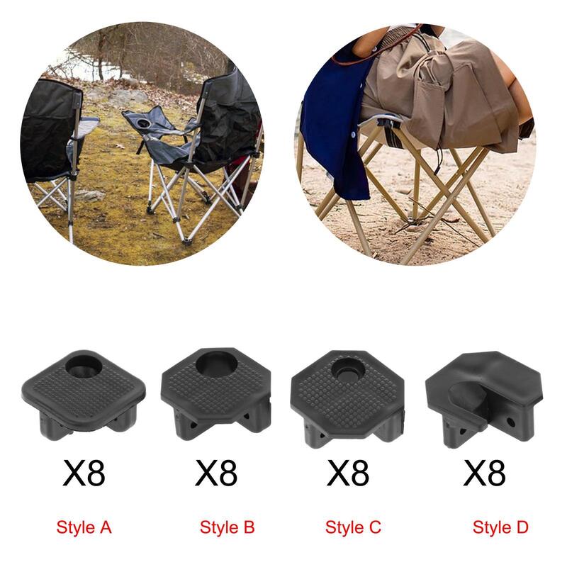 Dobrável Camping Cadeira Conectores, Folding Chair Repair Acessórios, 8 pcs