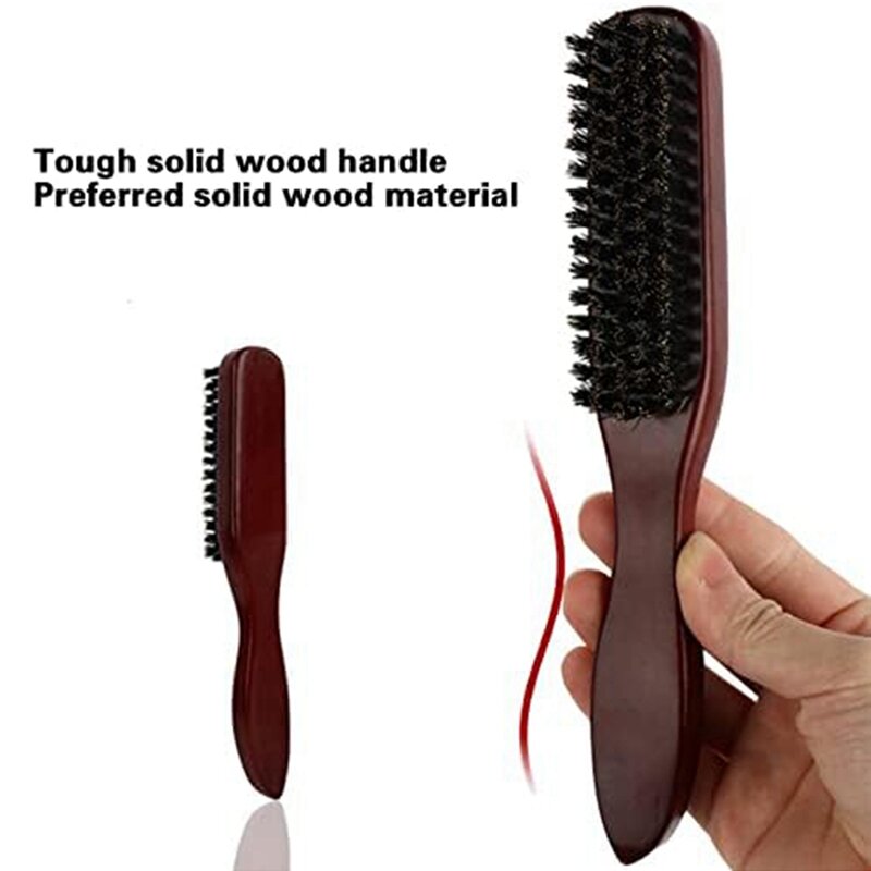 Brush For Smoothing Hair, Boar Hair Brush,For Women And Men Hair Brush Barber Beard Brush