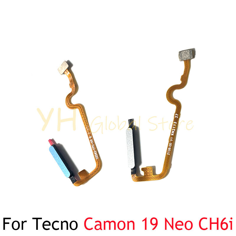 Per Tecno Camon 19 Neo CH6i Home Button Fingerprint Touch ID Sensor Flex Cable