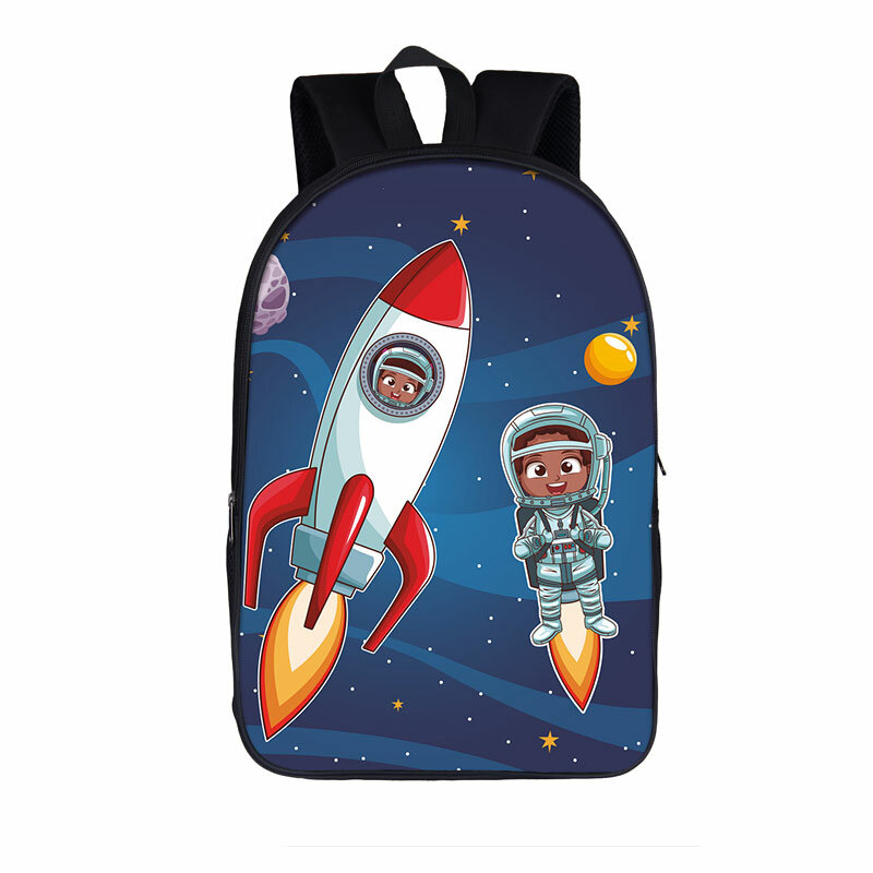 Dessin animé AstronsomPlanet Galaxy Space Print Student School Bags, Casual Backpacks, Teenager Boys, Girls Laptop Bag, Travel Rucksacks