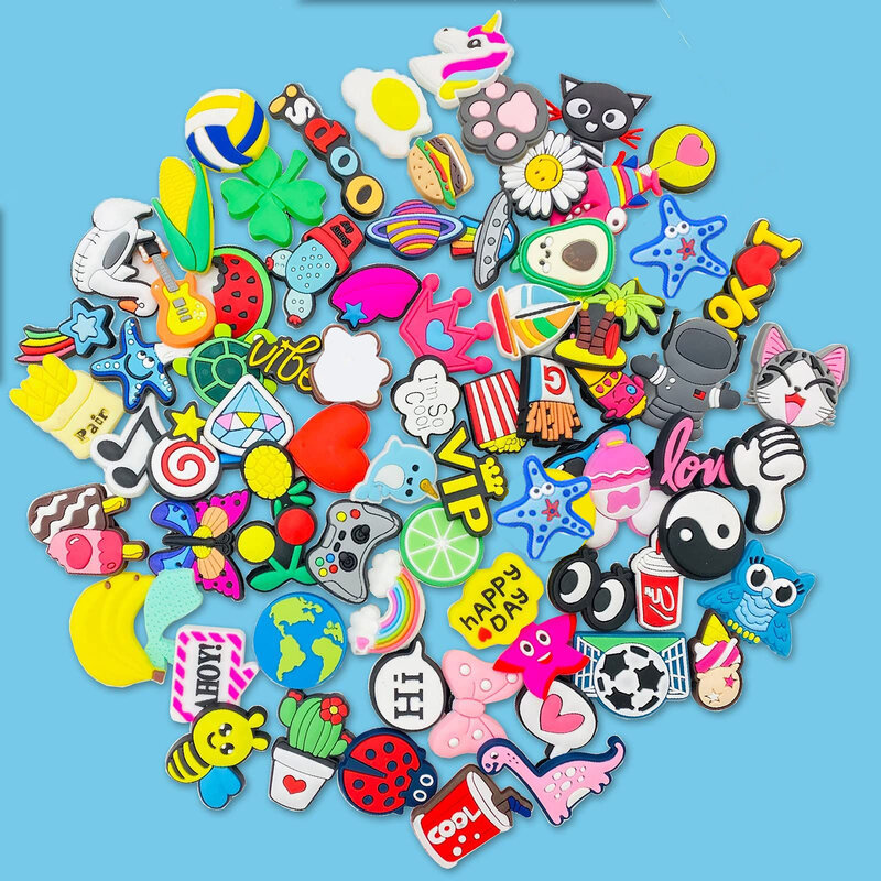 100 Pack Schoen Bedels Voor Crocs Pvc Leuke Cartoon Schoen Decoratie Pins Anime Accessoires Pack Voor Kinderen Tieners Meisjes Jongens kinderen