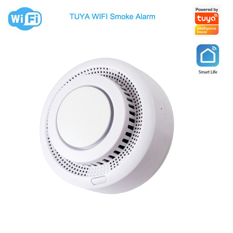 Zigbee wifi smart smoke fire alarm Tuya smart home security rilevatore di sensori di fumo