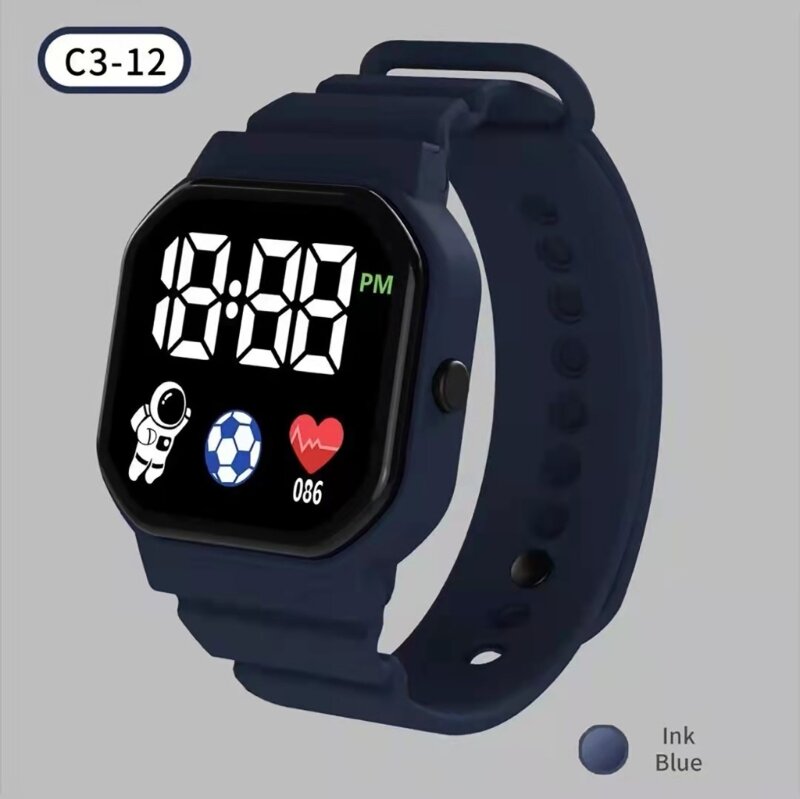 LED Electronic Watch Fashion Men & Women Watch Time Calender Display Watches