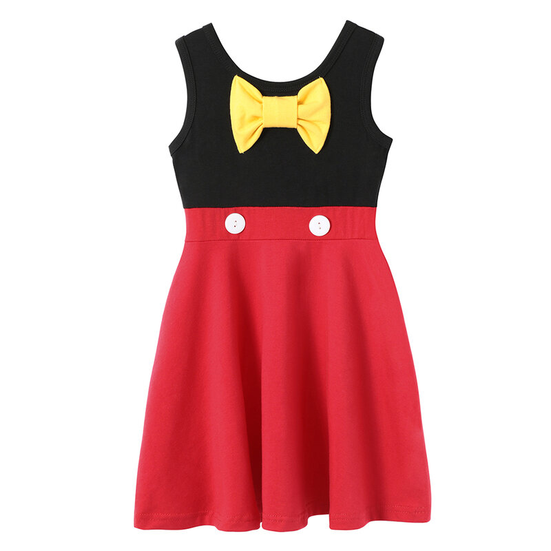 Disney Girls Prinzessin 2024 Kleid Mickey Mouse Kleidung Kinder Baumwolle Karneval Geburtstag Kinder Kostüm für 2-7 Jahre