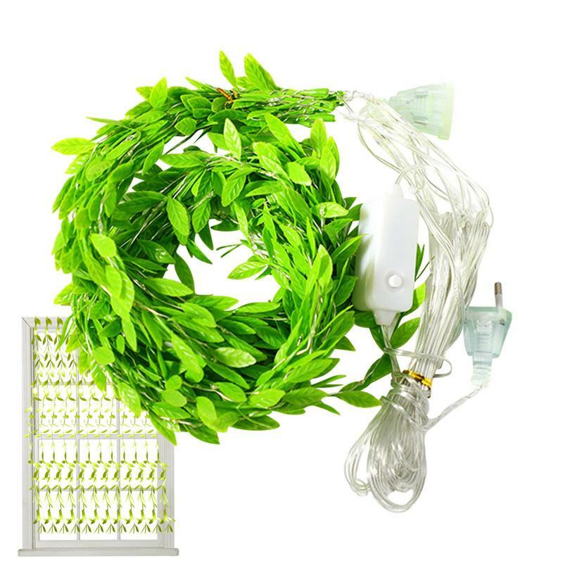 Lighted Willow Vine Light Up Wall LED Willow Lights Plug-In Leaf Lights With 8 Modes For Wall Hotel Patio Dining Room Hostel