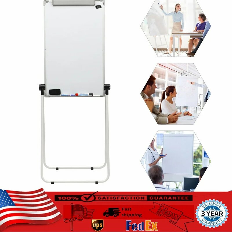 Stand White Board Double Sided Magnetic Dry Erase Board Portable Whiteboard Perfect for Classroom, Preschool and Presentation