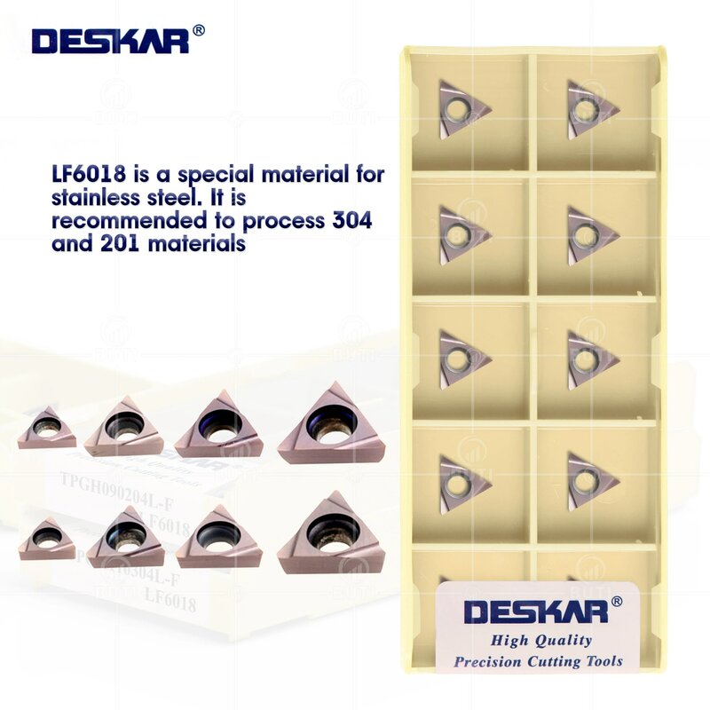 DESKAR – outils d'alésage en carbure 100% originaux TPGH080202 TPGH080204 TPGH110302L-F TPGH110304L-F LF6018