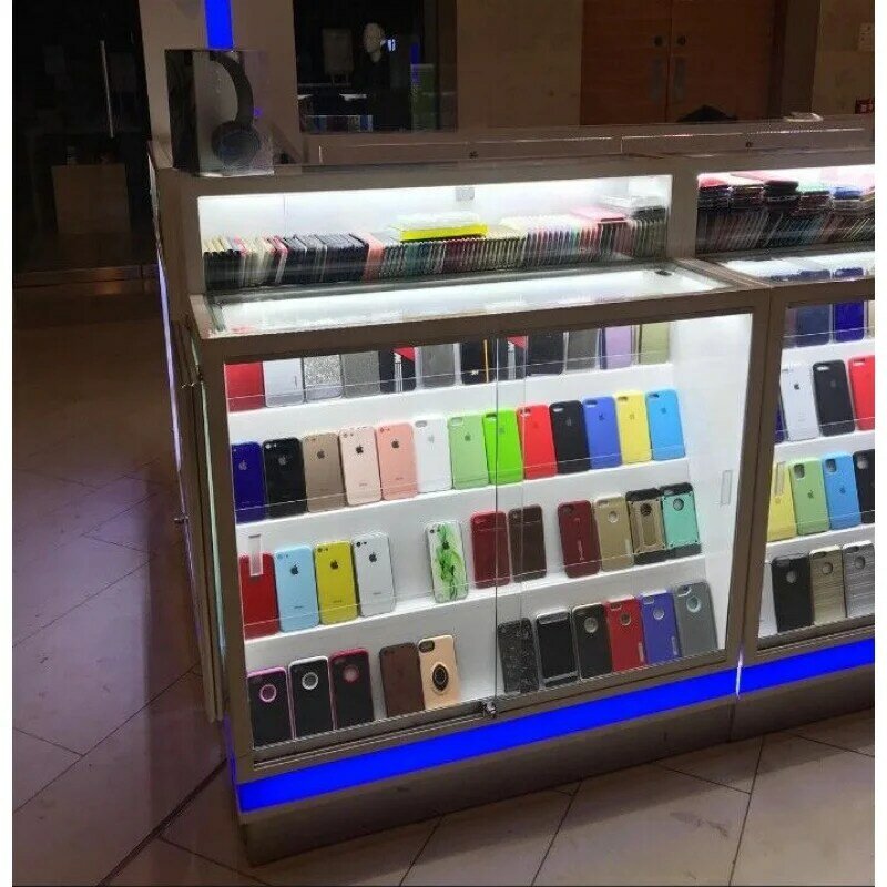 Kustom, pusat perbelanjaan layar telepon kabinet Mall kios untuk telepon Modern aksesoris ponsel kios untuk Mall