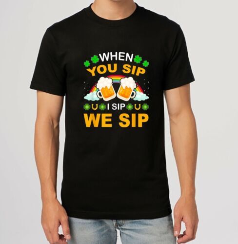 St Patrick Day Beer T-shirt, engraçado, quando eu te amo, S para 3XL
