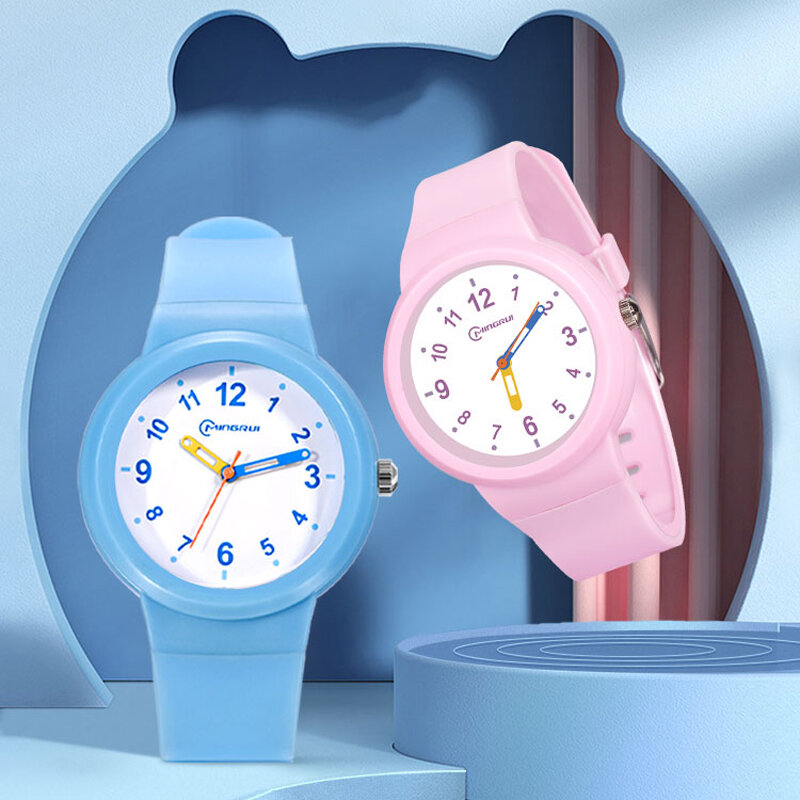 UTHAI-Relógio de quartzo impermeável para crianças, confortável, de alta qualidade, simples, esportivo, meninos, meninas, moda, CA03, 3-12 anos