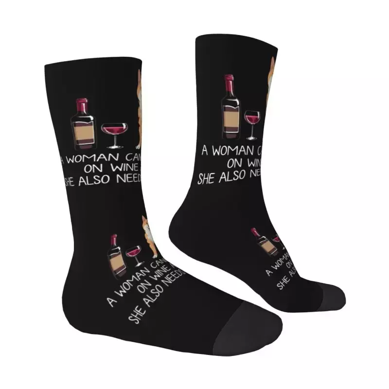 Забавные винные и Сиба-ину, мужские короткие носки унисекс, новинка, носки с 3D-принтом