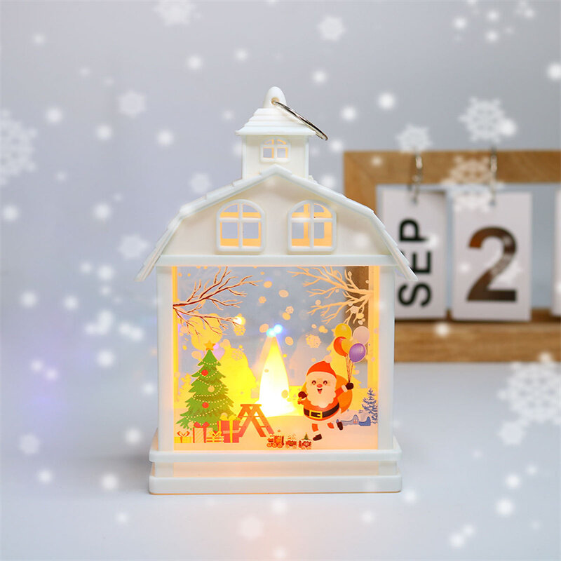 Forniture per decorazioni decorazioni natalizie luce notturna LED lanterna a vento ornamenti ciondolo albero di natale per la decorazione della stanza di casa
