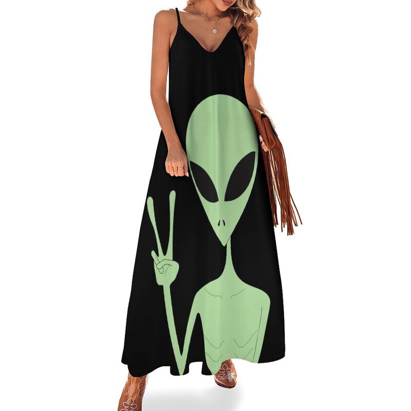Vestido de verano sin mangas de Alien de la paz para mujer, elegante vestido de fiesta de lujo, a la moda, 2023, 2023