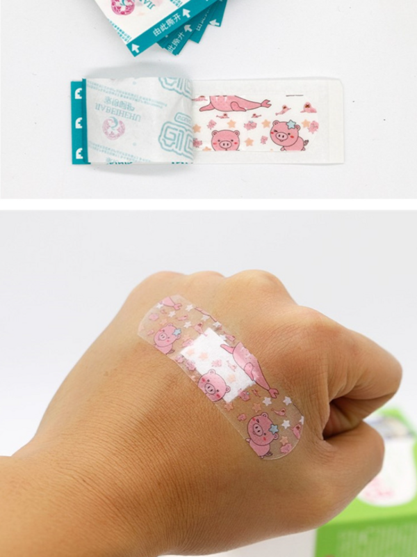 100/120 szt. Dużo bandaże zestaw ratunkowy nawinięte paski gipsowe śliczne wzorzyste plastry lecznicze Plaster klej dla dzieci