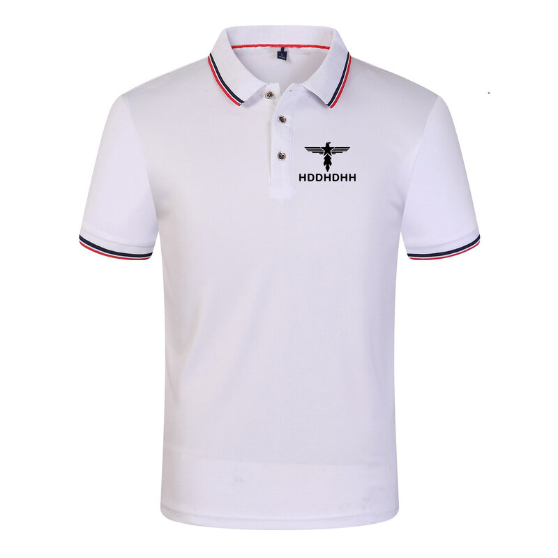 HDDHDHH-Polo de manga corta con estampado de marca para hombre, ropa de Golf de verano, blusa informal de Color sólido