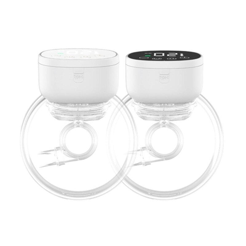 1Pc/2Pcs Electric Breast Pump Breastfeeding Pump with LED Display 3Modes 9Levels SilentWearable Hands-Free Breast Pumps