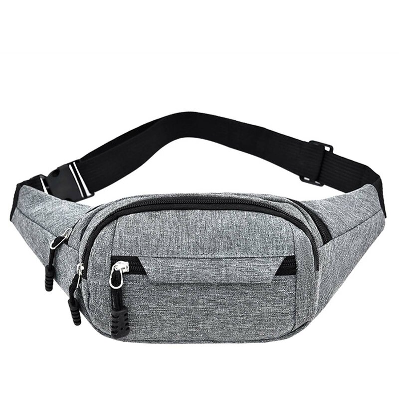 Woman Man Sling Bag Fanny Packs Multi-pocket Shoulder Bag with Adjustable Strap for Hiking Camping Commuting
