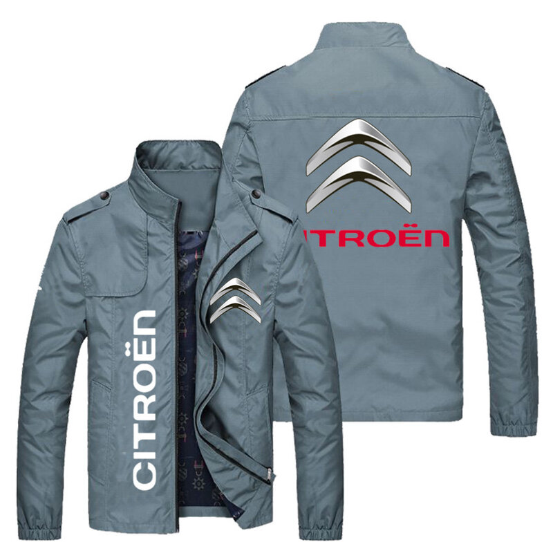 Jaqueta à prova de vento com capuz masculina, jaqueta esportiva de rua, Hip Hop Youth Outdoor, logotipo do carro Citroen, primavera e outono, nova