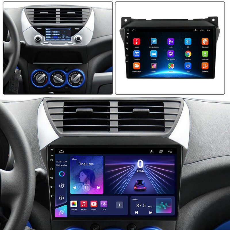 Android 12 2G + 32G для Suzuki Alto 2009 2010 2011 2012 2013 2014 2016 мультимедийный стерео автомобильный DVD-плеер навигация GPS радио