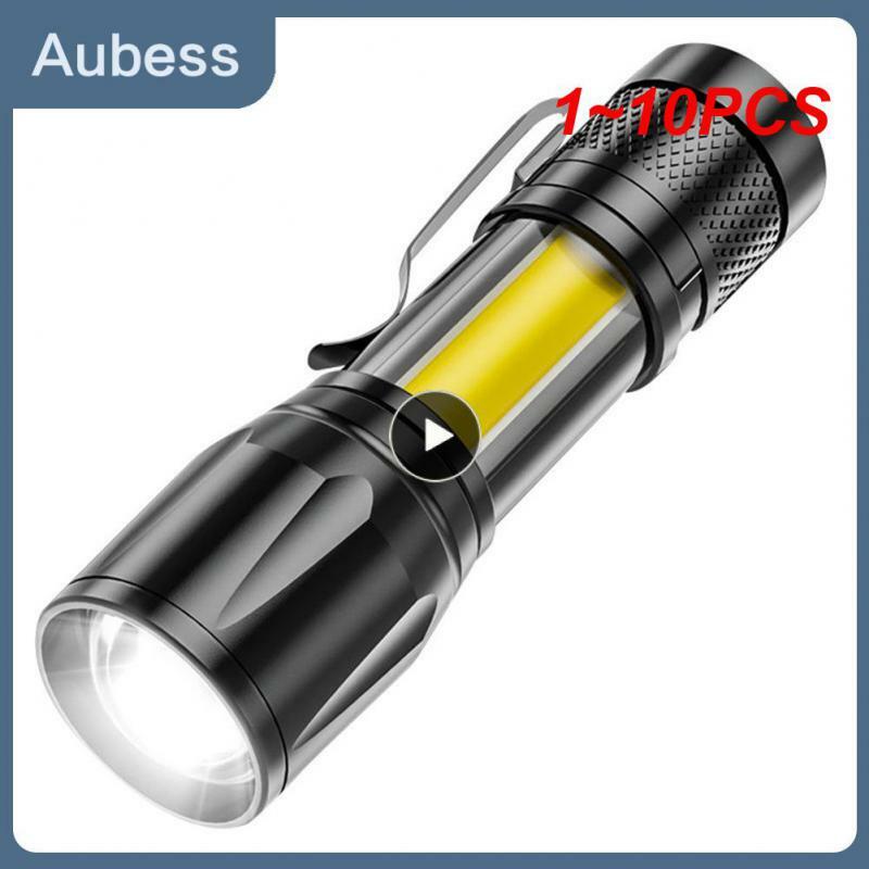 Mini LED Zoom Focus Lanterna, Carregamento USB, Impermeável, Ajustável, Penlight, Lanterna, Lanterna, Lâmpada, Quente, Novo, 1-10Pcs, 2023